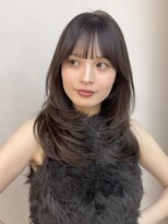 ウェイズトウキョウ 新宿店(Ways TOKYO)&nbsp;ミディアムレイヤー/ラベンダーグレージュ/前髪/顔周りカット