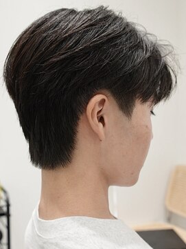 カルム(kalm) メンズセンターパートウルフセンターパートニュアンスパーマ襟足