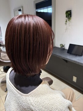 ワンカラーでワインレッド♪