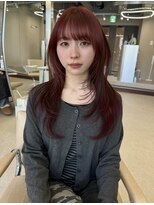 メゾンクペウ 梅田(Maison cope’u)&nbsp;レイヤーカット×ボルドーカラー