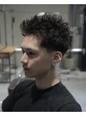 MEN'S/スパイキーピンパーマ×テーパーフェード