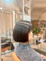 アシャ ヘアー ソリューション 神戸店(asha hair solution) ミルクティーブロンド/ダークブルー/デジタルパーマ/摂津本山