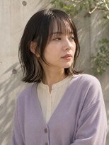 ラルジュヘアイコール(Large hair equal =)&nbsp;インナーカラーベージュ外はねロブタイトトレンディトレンド