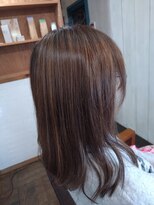 ワイエス(YS)&nbsp;艶感ナチュラルブラウン×大人セミロング