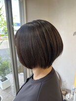 メロウ(mellow) 髪質改善トリートメントで艶カラー◎大人可愛い丸みショートボブ
