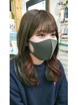 ヘアースペーストワ(Hair Space 108)&nbsp;グレージュinイヤリングカラーオレンジ☆