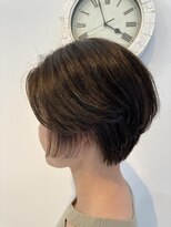 ミューズ 新小岩店(HAIR&NAIL MUSE)&nbsp;大人ショートかきあげバング耳だしショートうるツヤユニセックス