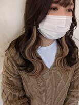 ボアップ 新居浜店(boappu)&nbsp;#プルエクステ#インナーカラー#ミルクティーベージュ#エクステ