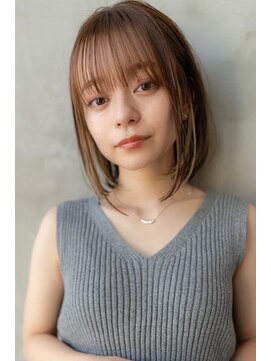 オースティン 調布アミックス(AUSTIN) 大人かわいい前髪セシルカットココアブラウンフリンジウェーブ