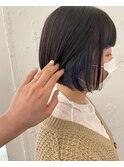 ぱつっとボブとインナーカラー