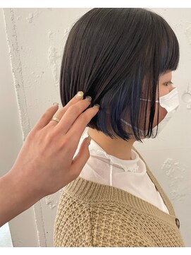 カウチ 板橋本町店(kauti) ぱつっとボブとインナーカラー
