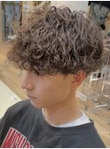 波巻きスパイラルパーマツイストスパイラルパーマメンズマッシュ