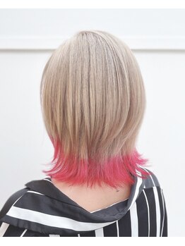イヴァン アンド リズ 奈良店(IVAn ＆ LIZ)の写真/【口コミ4.86】トレンドのインナーカラーやハイライトが人気♪ダメージの少ないケアブリーチ取扱い◎