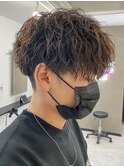 シャドウパーマメンズカットスパイラルパーマツイスパ波巻き