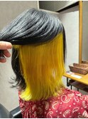 くすみベージュマロンベージュ前下がりボブフェザーショートヘア