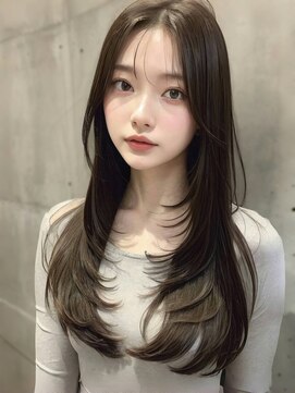 リベルテ 池袋(liberte) レイヤーカットシースルーバング池袋/髪質改善/学割/韓国