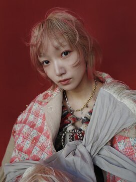 原宿/ウルフカット レイヤー デザインカラー ルーツカラー 