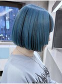 池袋ブリーチハイトーンカラーブロンドデザインカラーシルバー