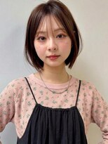 ヴェイン 渋谷(vain)&nbsp;ボブレイヤー 顔周りカット ショートボブ　20代 ブラウンカラー