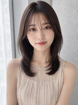 ノア 三宮店(NOA)&nbsp;【NOA】ミディアムレイヤーブラウンベージュ韓国風くびれミディ
