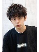 ネイビー(NAVY)&nbsp;スパイラルショート 短めでもできる強めパーマ 無造作パーマ