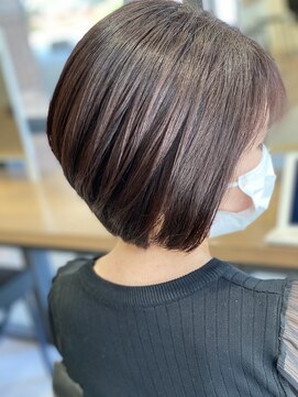 コスアンドコウ 横浜山下(Cos&Co.) イメチェン　ショートボブ　こっくりラベンダーカラー