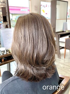 オレンジ(orange) 【orange大分賀来】グレージュ・グレーアッシュ・ミディアムボブ