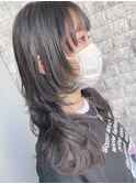ミックスカールフェザーウルフ