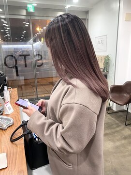 ワンスタイル(One style) エアタッチバレイヤージュ ピンクベージュ ロング