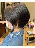 丸みのあるショートボブ