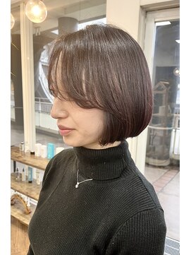 デコル(DecoL.) 前髪長めボブ×ピンクベージュ(大分/ワサダ) ［DecoL.伊東］