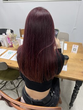 ヘアー アイス 御器所本店(HAIR ICI) 暖色カラー★ブリーチなしダブルカラーチェリーレッド