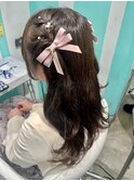 【編み込みハーフアップ】20代30代40代50代
