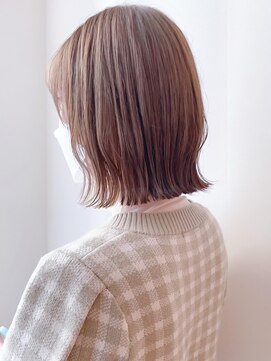 セイドット オモテサンドウ(Say. omotesando) say.原田美千留 ミルクティーベージュ ボブ くびれボブ ブリーチ