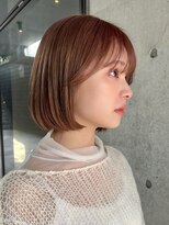 ガーデンヨコハマ(GARDEN YOKOHAMA) 切りっぱなしタッセルボブワンカール内巻きピンクベージュ