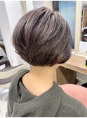 直毛さんでもおさまるワンカールパーマ&刈り上げショートボブ