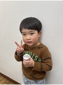 斜めバング×ショートキッズ