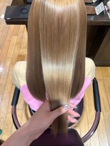 ポイントファイブバイソレイユ 小松店.5 by SOLEIL)&nbsp;ロング髪質改善ストレートブロンドベージュ