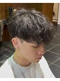 大分メンズカットマッシュスペインカール波巻きスパイラルパーマ