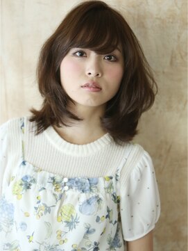 モニカ 横須賀中央店(Monica) ショコラカラーでツヤ感アップ、上品な女らしさをゆる巻きで