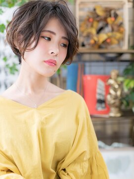 カバーヘア ブリス 上尾西口店(COVER HAIR bliss) 毛先カラーくせ毛風抜け感ヘア無造作グラボブ20代30代40代