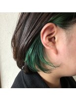 アコット(Acotto.)&nbsp;インナーカラー グリーン 下北沢 担当Kota