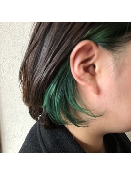 アコット(Acotto.) インナーカラー グリーン 下北沢 担当Kota