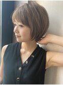 aRietta銀座2*骨格修正で小顔見え◎ブラウンベージュボブ/艶髪
