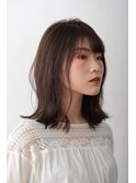 切りっぱなしボブ【川越/インナーカラー/ミディアム/ボブ】