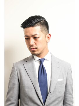 レンゲン(LENGEN) 束感刈り上げビジネス七三ツーブロックアップバング156