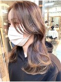 【ブラウンカラー】【透明感カラー】ブラウン　ベージュ　水越