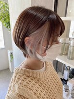 サクラ オモテサンドウ(SAKURA)&nbsp;イヤリングカラーグレーベージュグレージュボブショートボブ