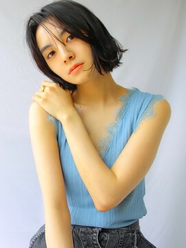 ソヨン 西大寺店(SOYON) 暗髪 抜け感 前下がりボブ