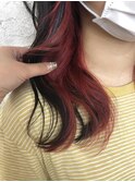 インナーカラー/レッドカラー/秋カラー/¥9900
